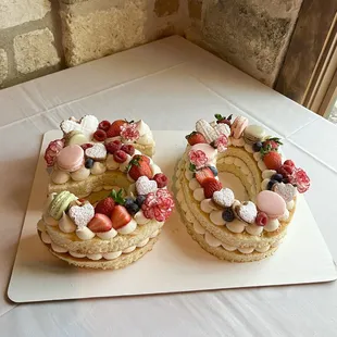 two desserts on a plate
