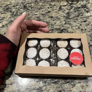 The size of the alfajor in comparison to my hand