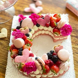 a decorated cake on a table