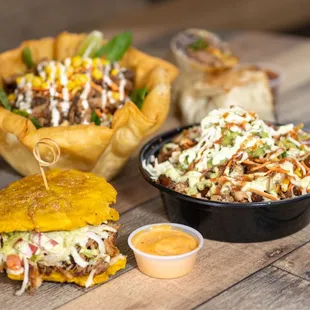  a pulled pork sandwich with coleslaw and coleslaw salad