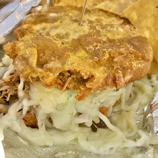 Shredded Pork Filled Toston