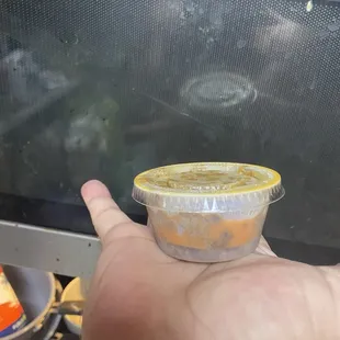 The beef in 3 chalupas.