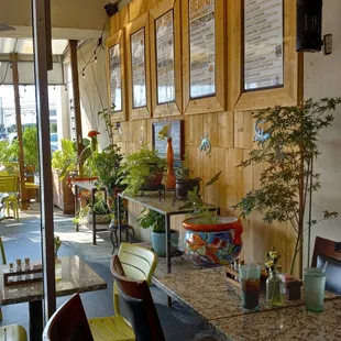 Beautiful view of the patio from inside