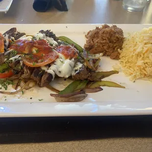 Fajitas plate