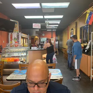 The inside of the restaurant