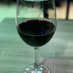  glass of red wine