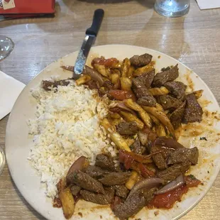 Lomo saltado AFTER eating
