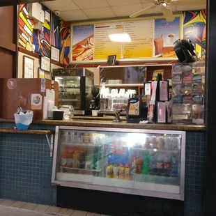 a view of the counter area