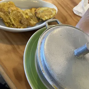 Asopao de pollo and tostones