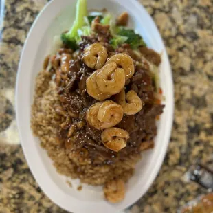 a plate of food on a table