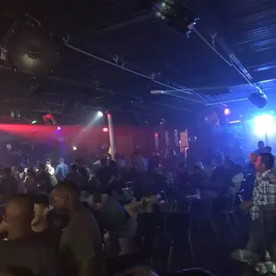 a crowd of people at a nightclub