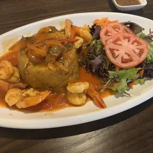 Shrimp mofongo.