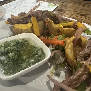 Plantains stuffed with steak