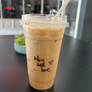 Iced Nutella dulce de leche coffee
