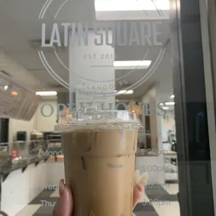 Iced Vanilla flavored Latte