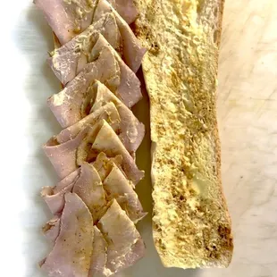 a ham and cheese sandwich