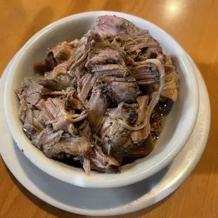 A taste of pulled pork! Very delicious!