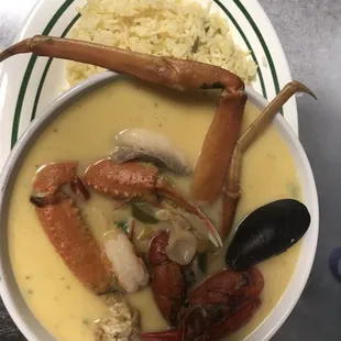 Mariscada con crema