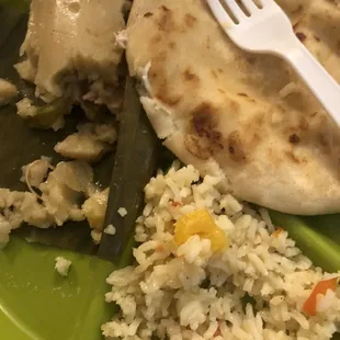 Tamales, Papusa, and Rice