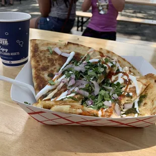 Chicken quesadilla! So big :)