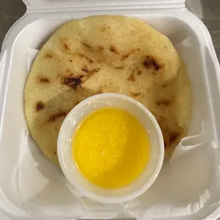 Arepa w/ butter dip