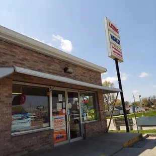 the front of the store