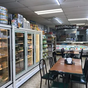 the inside of the store