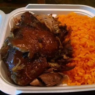 Mojo Pork with huge slab of crispy yummy skin!