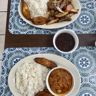 Lomo Saltado and Ropa Vieja