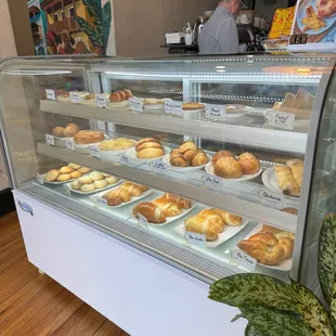 a display of pastries and pastries