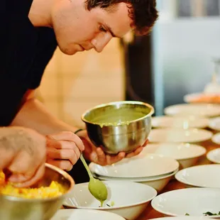 Plating the summer salad