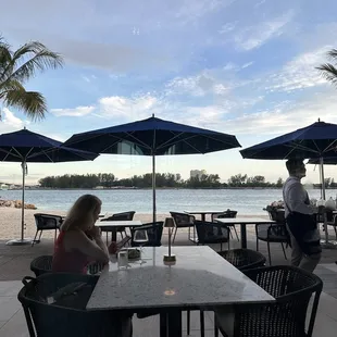 The view of the beach