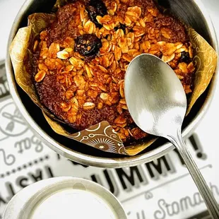 Baked oatmeal, made in-house!