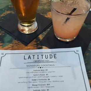 8% IPA and Tito's and Grapefruit juice.