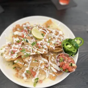 Shrimp nachos