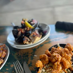 plates of food on a table