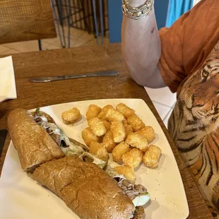 Cheesesteak and Tater Tots