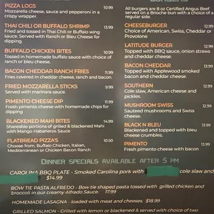 Menu front