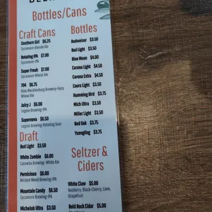 Beer List