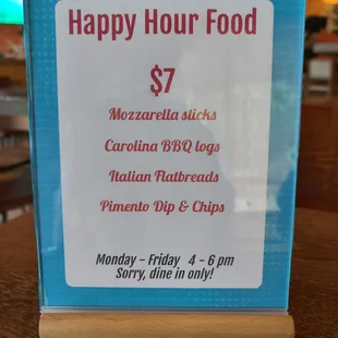 Happy Hour Menu