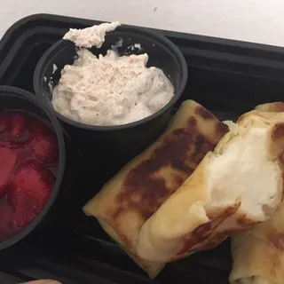 Lemon Mascarpone Ricotta Blintze