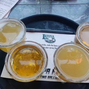 Secret serving of IPA flight beers. Bonus you get to rate them for a winner of the week!