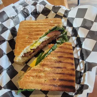 Loaded breakfast panini.