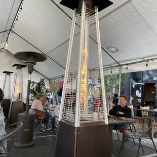 Heated tent and patio!  Very comfortable place to eat!