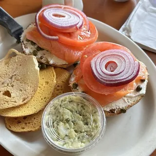 Lox and Cream Cheese Sandwich