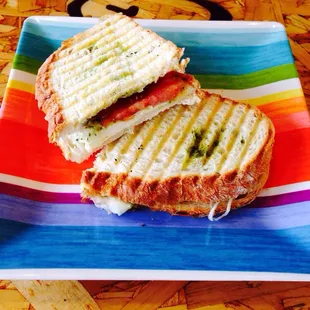 Mozzarella and Pesto Panini - My favorite!