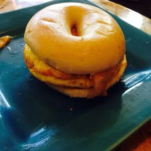 Bacon, egg and cheese bagel...yummy!!!