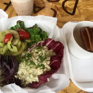 Had a delicious lunch. Chimichurri chicken salad.