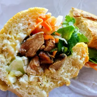 Grilled pork bahn mi