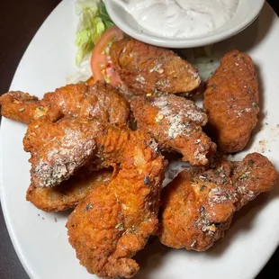 a plate of fried chicken